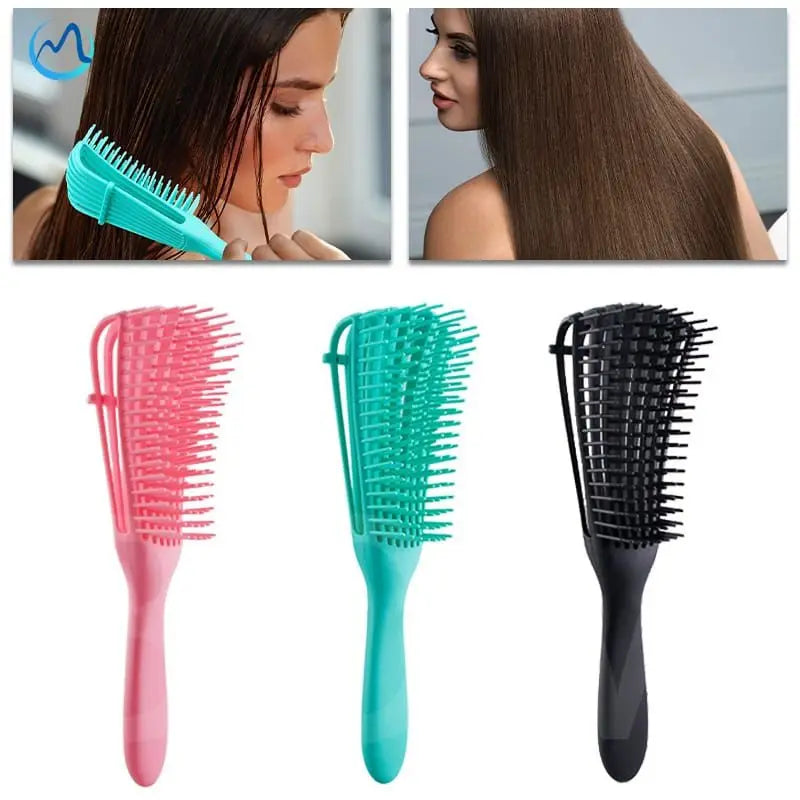Kit2 Polvo Escova Cabelo Curado Novo Pente de Massagem
