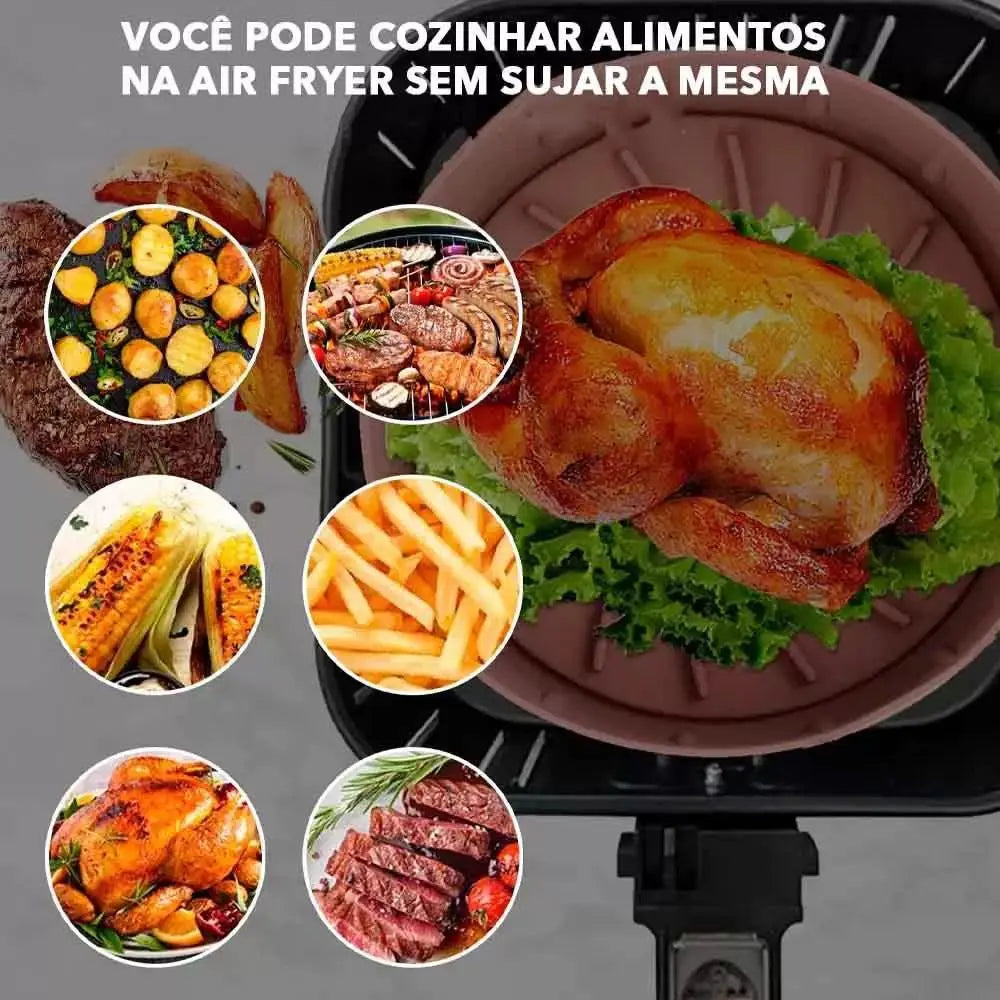 Kit 6 Capas Protetoras de Silicone para AirFryer de Medidas Diferentes