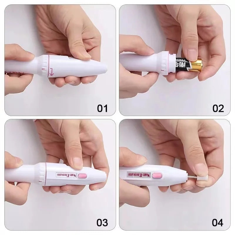Lixa Elétrica Unhas Manicure Profissional Pedicure Sem Fio