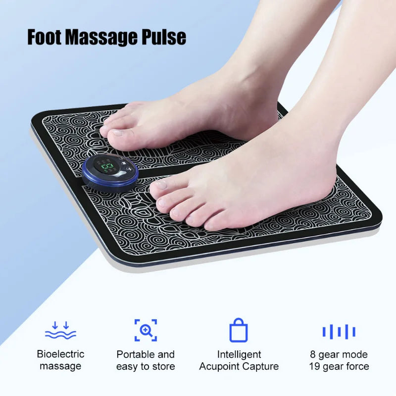 Dezenas fisioterapia pé massageador esteira massageador pes muscular elétrico ems cuidados de saúde relaxamento terapia física massagem saúde
