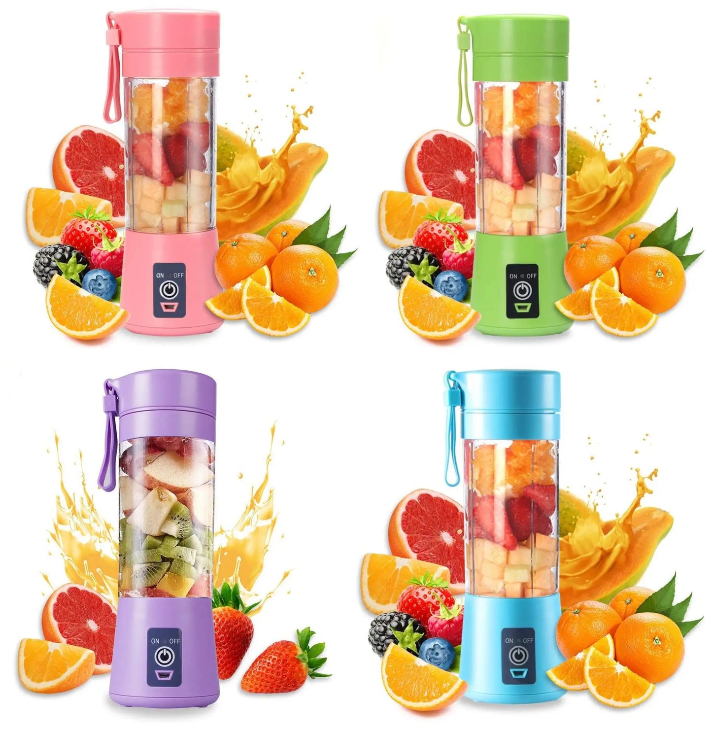 Liquidificador Elétrico Usb Recarregavel Portátil 6 Lâminas 110v/220v Cozinha Gourmet - Entrega Rápida Para Todo o Brasil