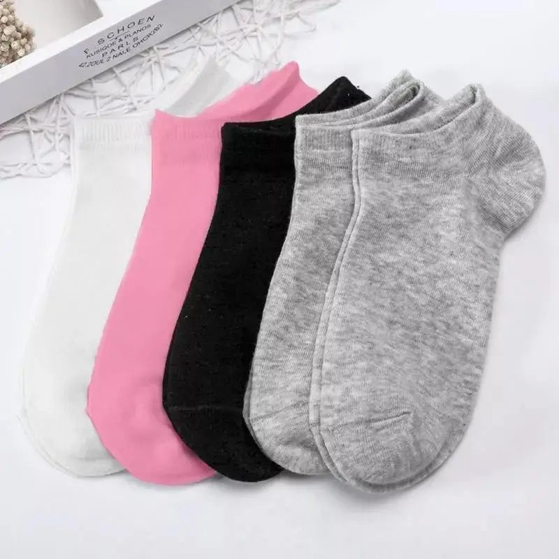 Kit 12 pares de meias femininas multicoloridas casuais curtas cano cores variadas