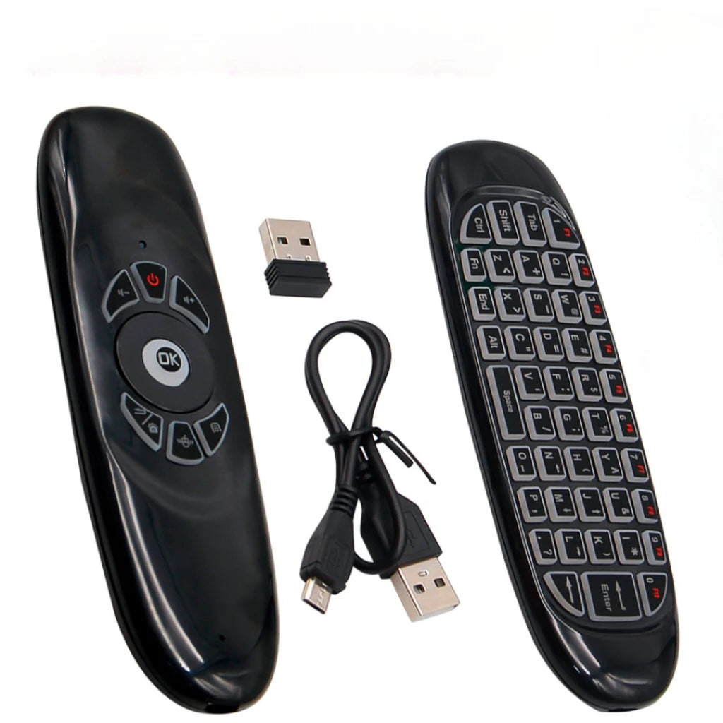 controle remoto de teclado  universal de 2.4G USB com luz conduzida