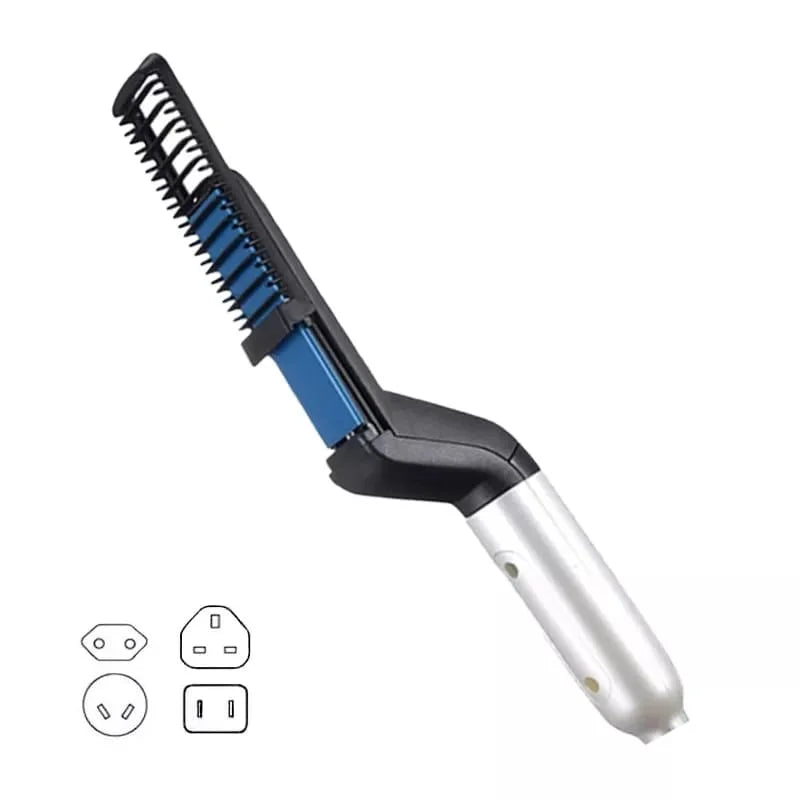 DAFUSHOP Chapinha Modelador Pente Portátil Para Cabelo E Barba Masculino Pente Elétrico Escova Alisadora