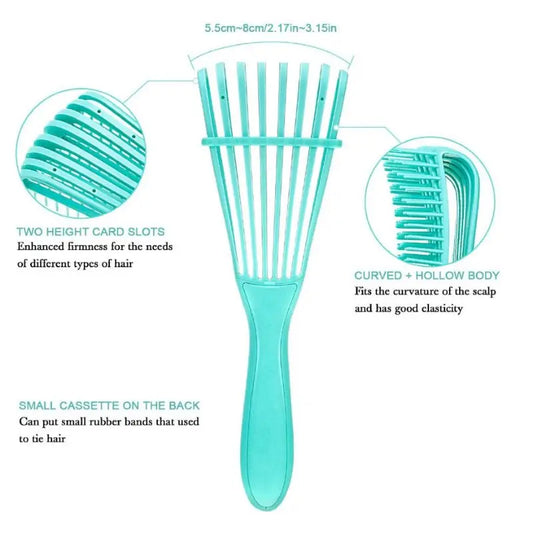 Kit2 Polvo Escova Cabelo Curado Novo Pente de Massagem