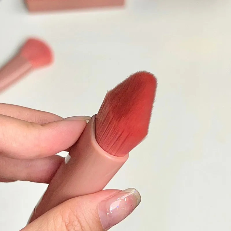 Mini Espelho De Maquiagem Portátil Com 5 Pcs Pincéis De Maquiagem Lupa Mão Segurar Bolso Dobrável Maquiagemet Foldable Makeup