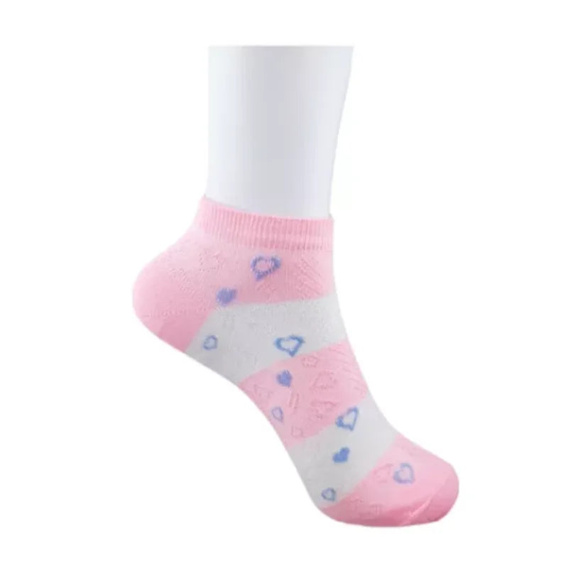 Kit 12 pares de meias femininas multicoloridas casuais curtas cano cores variadas