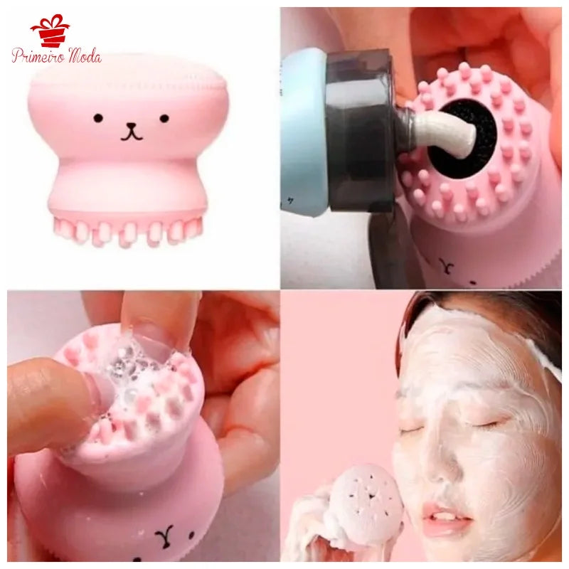 Esponja de limpeza facial esfoliante massageador facial polvo/para base/conjetivo/contorno/cuidados com a pele
