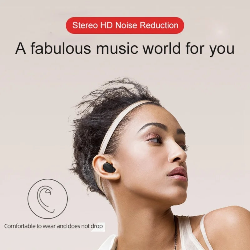 Fone de ouvido bluetooth esportes ao ar livre fone de ouvido sem fio 5.0 com caixa de carregamento controle de toque de energia fones de ouvido