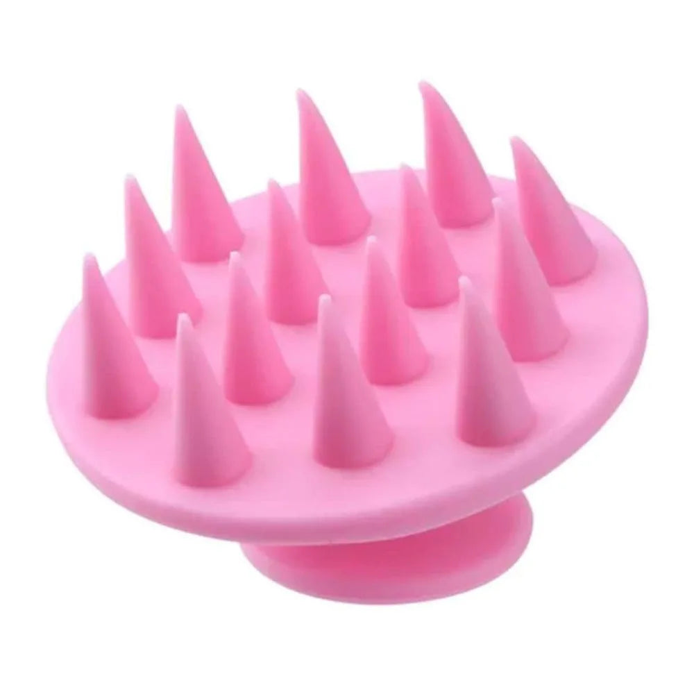 Escova massageadora de cabelo para limpeza de couro cabeludo de silicone