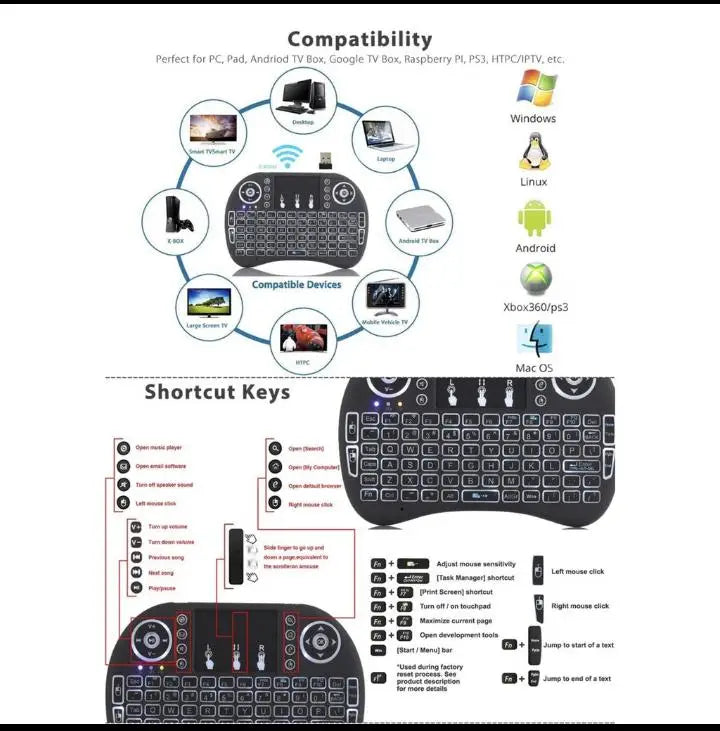 Mini teclado sem fio usb mini teclado sem fio com touchpad-entrega rápida venda nacional