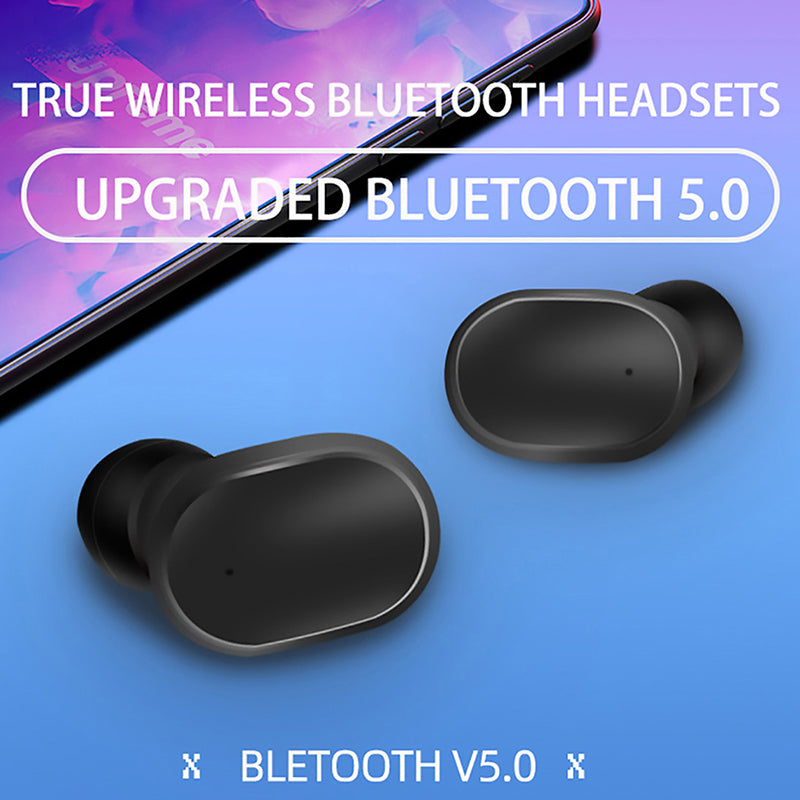 Fone de ouvido bluetooth esportes ao ar livre fone de ouvido sem fio 5.0 com caixa de carregamento controle de toque de energia fones de ouvido